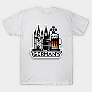 Germany Travel Landmarks Sticker T-Shirt